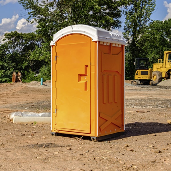 how often are the portable restrooms cleaned and serviced during a rental period in Providence